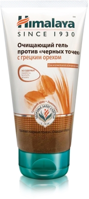 - 10% Гель очищающий против "черных точек" с грецким орехом для нормальной и жирной кожи, Himalaya, 150 мл (Срок до 16/04/26)