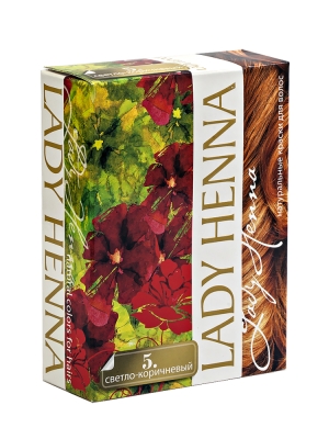 -70% Светло-коричневый - краска для волос на основе хны LADY HENNA 6х10 г (срок 30/05/2025)